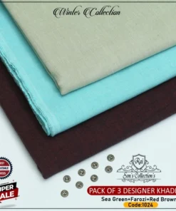 SLUB SAFINI WINTER KHADDAR PACK OF 3-SSK-1024