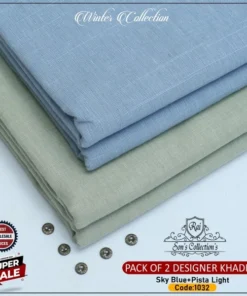 SLUB SAFINI WINTER KHADDAR PACK OF 2-SSK-1032