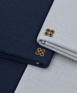 Winter Hertiage Khaddi -PACK OF 2 NAVY BLUE+SILVER GREY -HK-214
